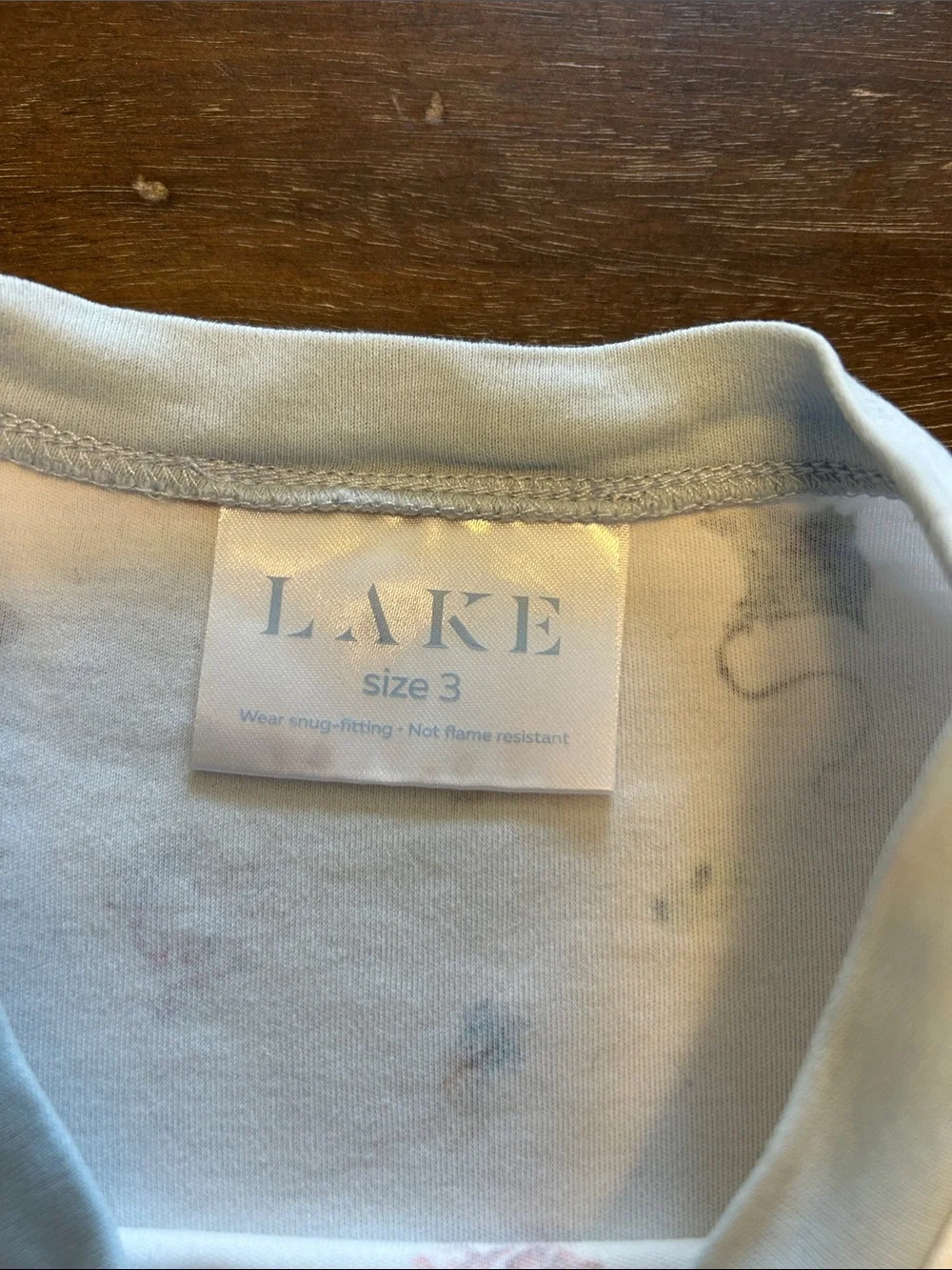 LAKE Pajamas Pima Cotton White/Blue Trim Sea Animals Pajama Set